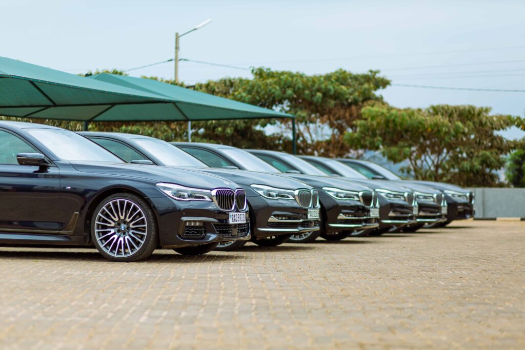 Display of New Cars
